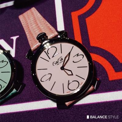 5090.05 - GaGa MILANO ガガミラノ 時計 マニュアーレシン46mm ライトピンクレザー